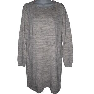 Betsey Johnston Heather Sweatshirt Tunic Dress Women‎ L Gray Long Sleeve Casual